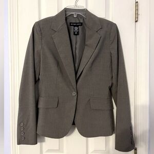 New York & Company tan pinstripe dress suit jacket blazer womens size 4